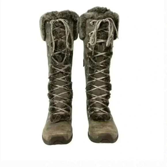 The North Face Adrianne IV Knee High Water Resistant Leather Boots Size 5 - Picture 3 of 9